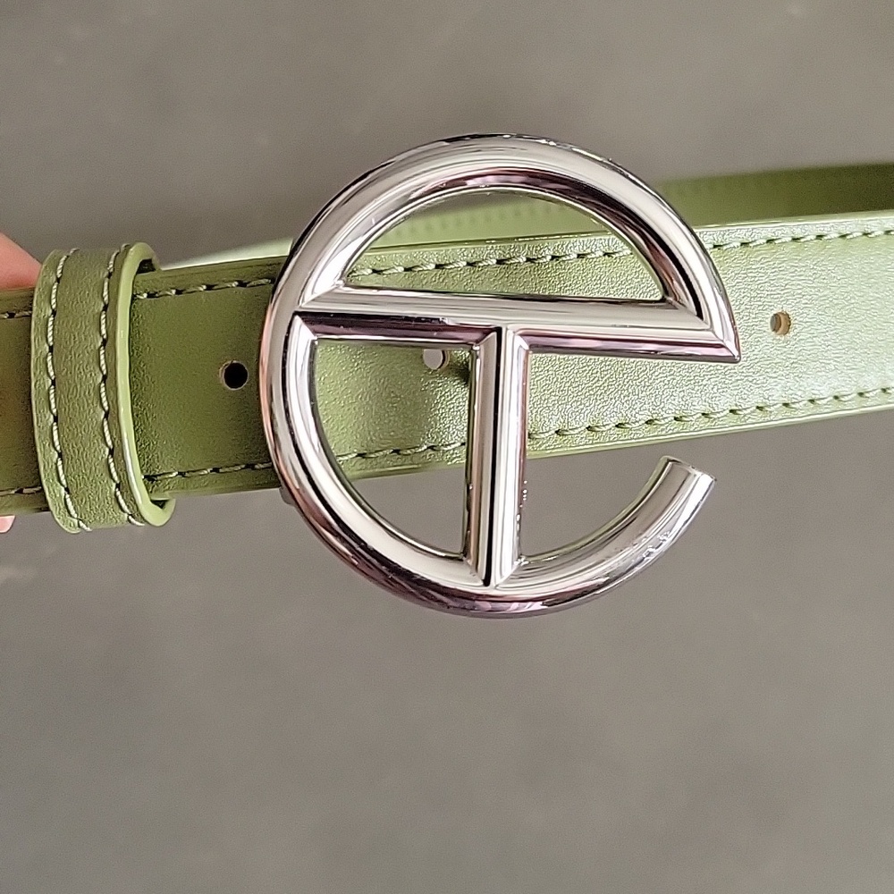 Telfar Logo Belt Silver / Drab Size S